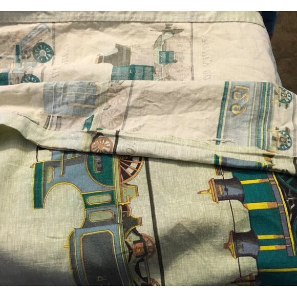 Locomotive Train Curtain Canadian Pacific Wainrights  Drapery Fabric Cutter - Picture 5 of 5